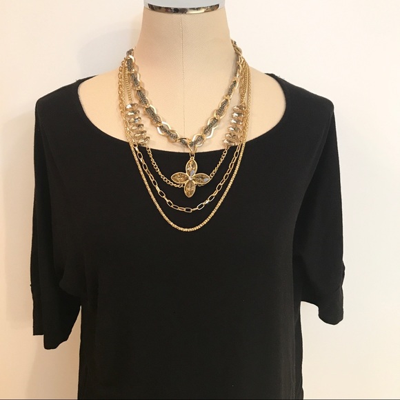 Statement necklace layered chains - Picture 8 of 8